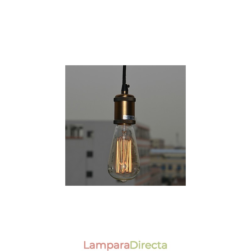 Lámpara colgante de metal con pintura campestre