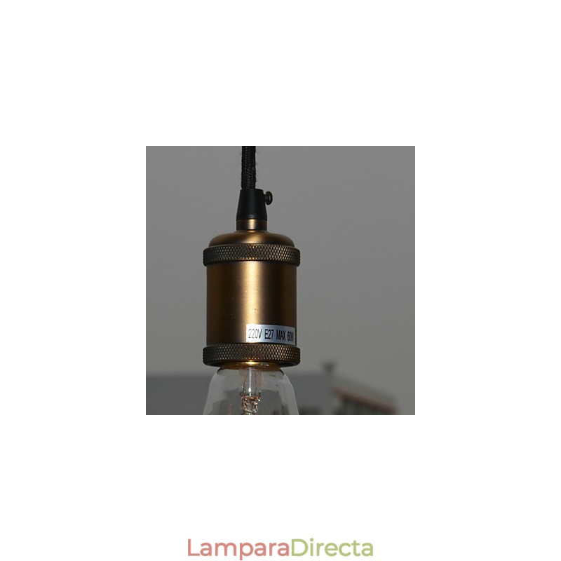 Lámpara colgante de metal con pintura campestre