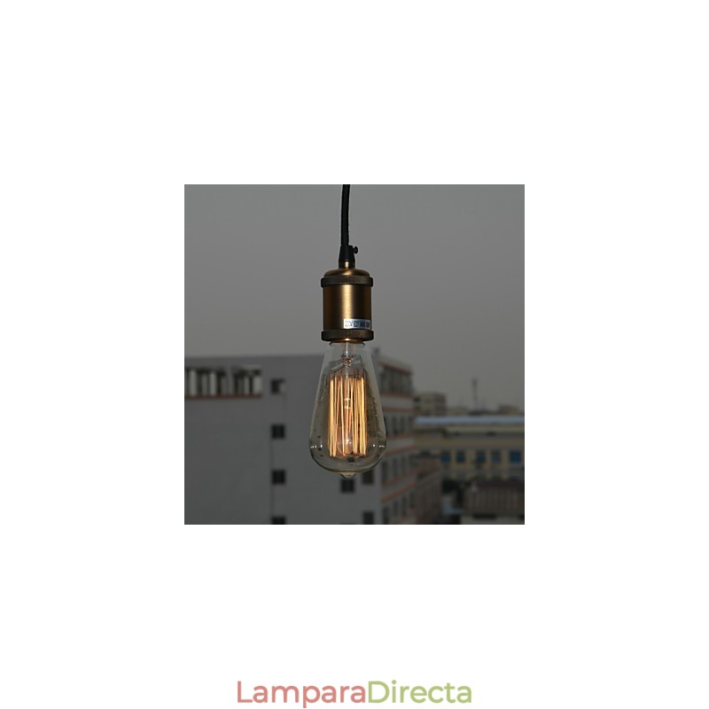 Lámpara colgante de metal con pintura campestre