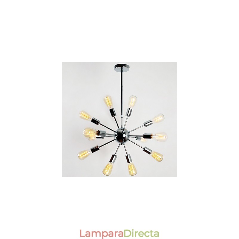 Lámpara de araña de metal galvanizado
