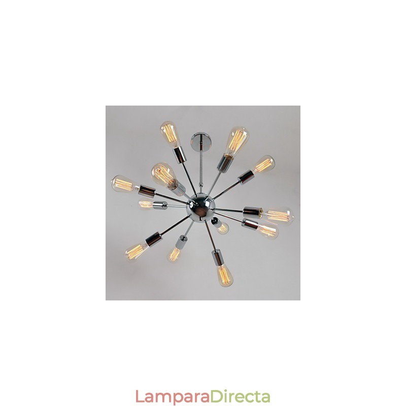 Lámpara de araña de metal galvanizado
