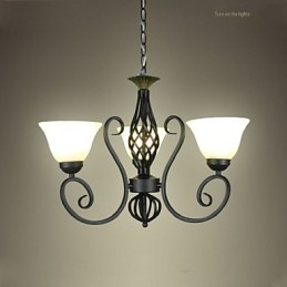 Lámpara de araña Jane de hierro forjado con diseño creativo de estilo europeo, iluminación decorativa.