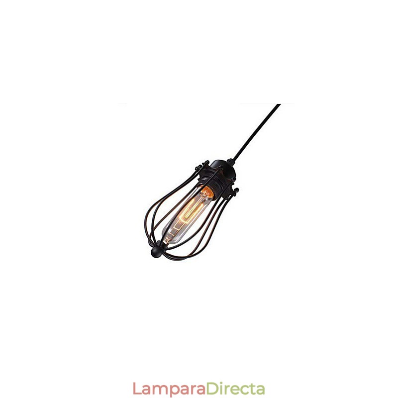 Lámpara colgante estilo jaulas diminutas, lámpara colgante estilo Edison para comidas, lámpara de araña restaurada para cafeterías.