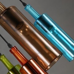 Lámpara colgante con forma de botella que restaura el color de la luz difusa y las formas antiguas