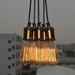 Lámpara empotrada de metal galvanizado estilo campestre