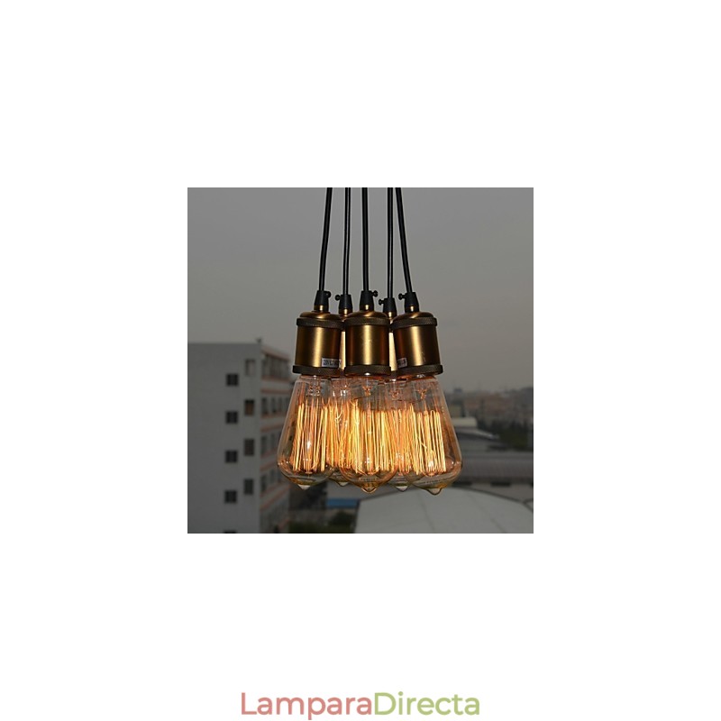 Lámpara empotrada de metal galvanizado estilo campestre
