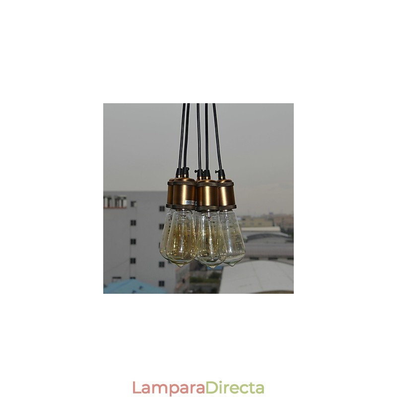 Lámpara empotrada de metal galvanizado estilo campestre