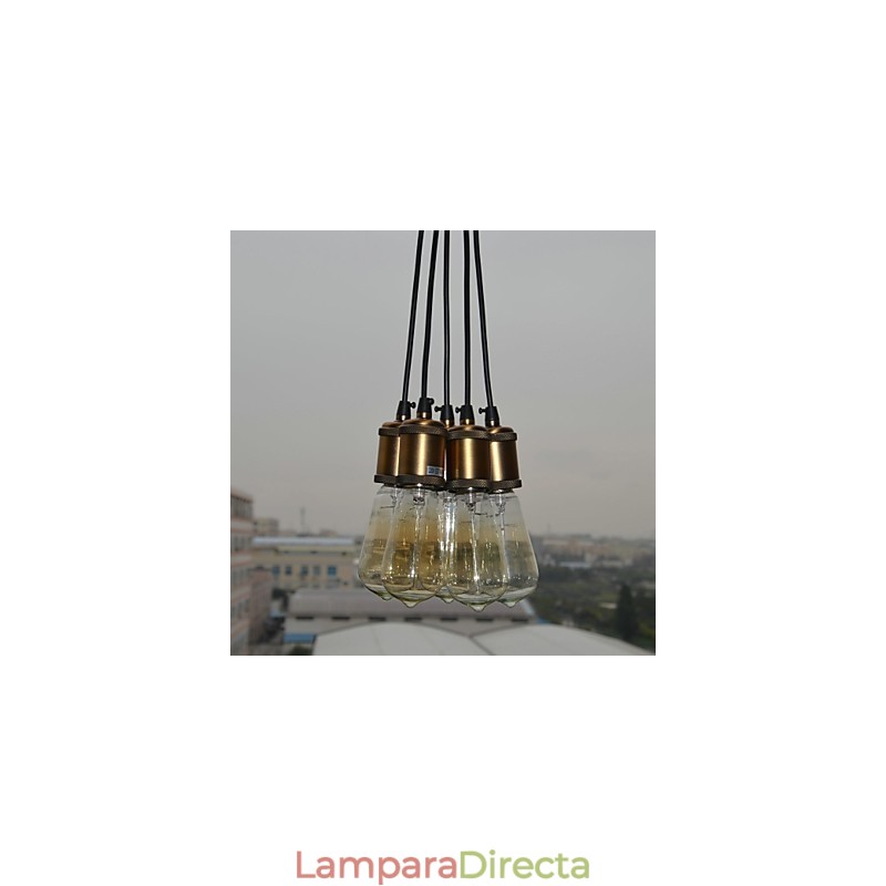 Lámpara empotrada de metal galvanizado estilo campestre