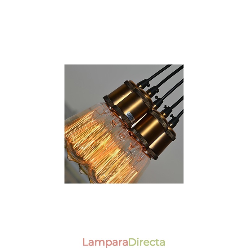 Lámpara empotrada de metal galvanizado estilo campestre