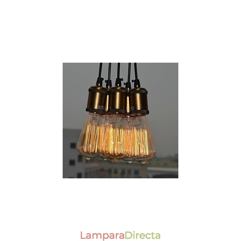 Lámpara empotrada de metal galvanizado estilo campestre