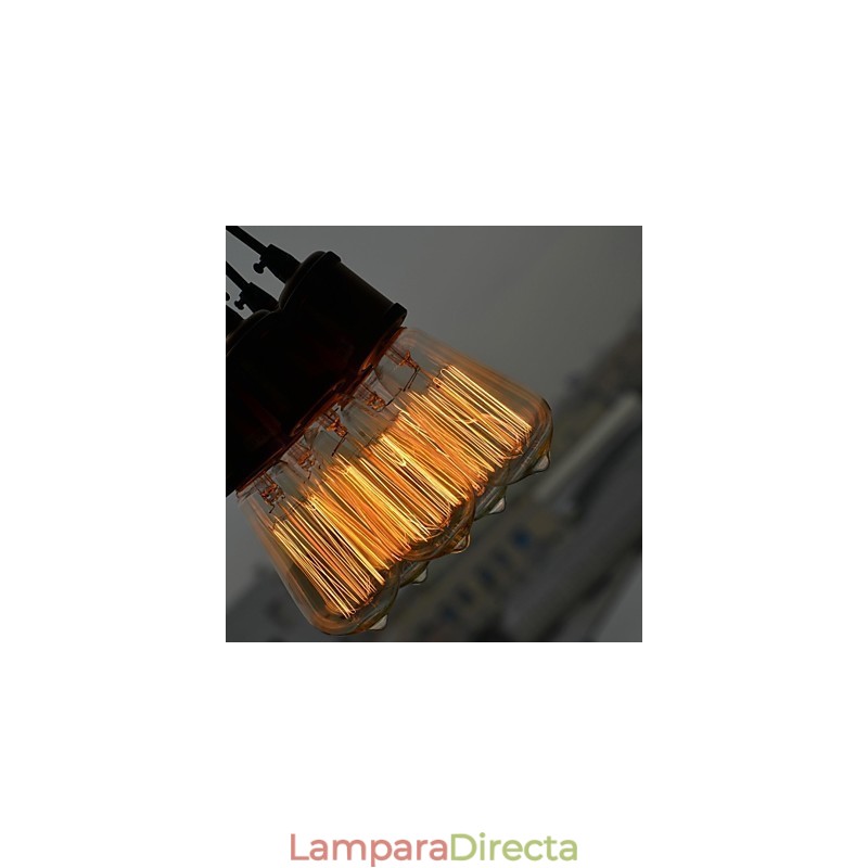 Lámpara empotrada de metal galvanizado estilo campestre