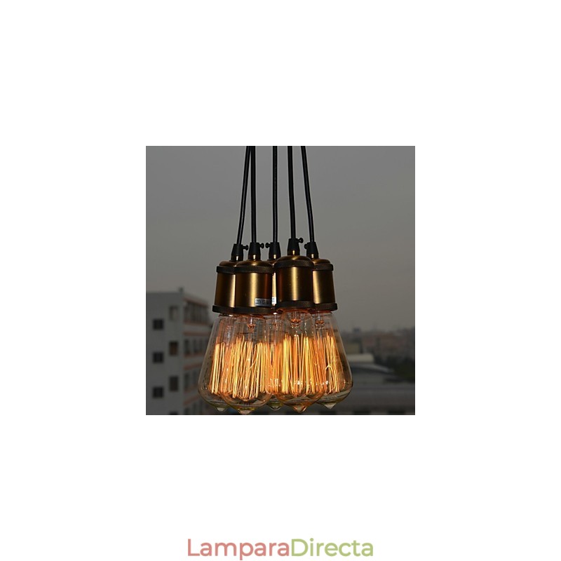 Lámpara empotrada de metal galvanizado estilo campestre