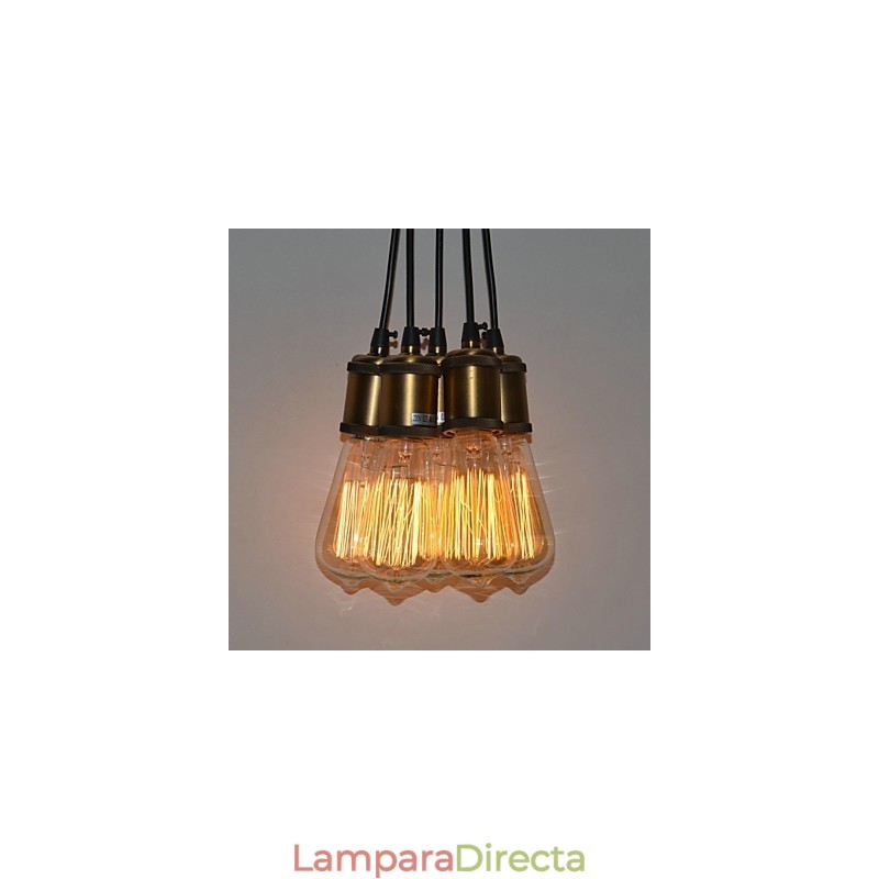 Lámpara empotrada de metal galvanizado estilo campestre