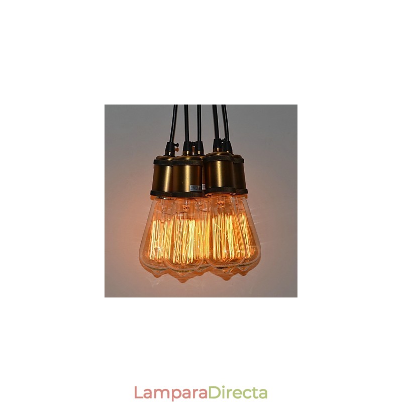 Lámpara empotrada de metal galvanizado estilo campestre