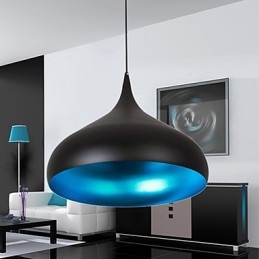 Lámpara colgante moderna contemporánea estilo retro con forma de cuenco en miniatura.