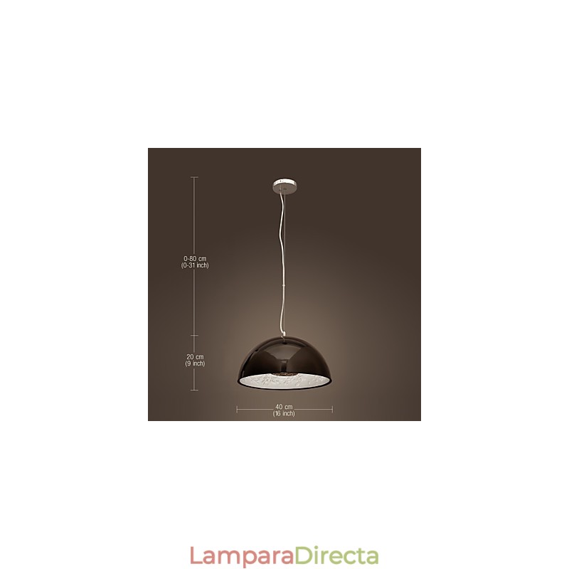 Lámpara colgante moderna contemporánea con diseño de cuenco en miniatura