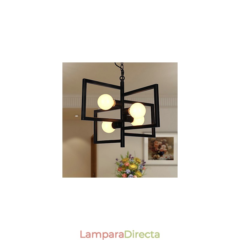 Lámpara colgante de metal con pintura rústica vintage para garaje