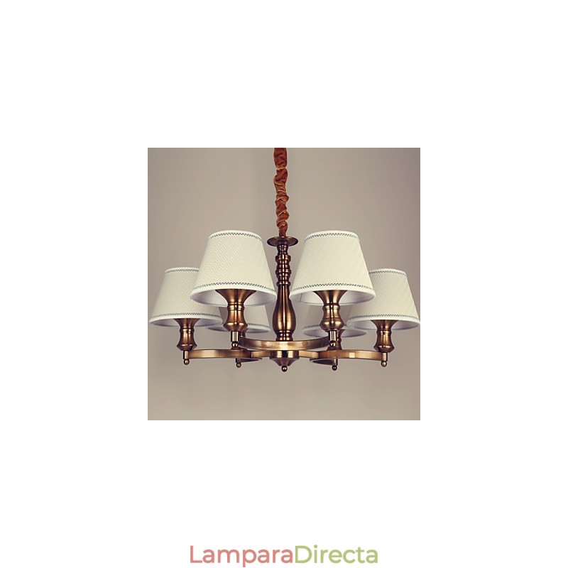 Lámpara de araña de metal galvanizado estilo rústico vintage en miniatura