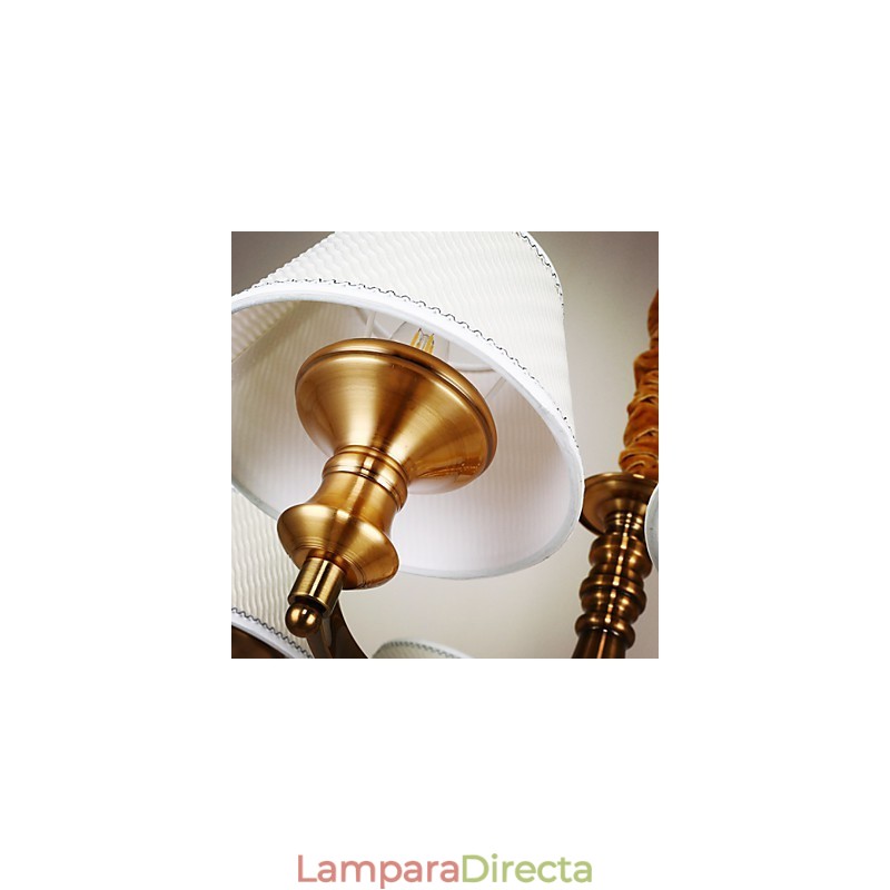 Lámpara de araña de metal galvanizado estilo rústico vintage en miniatura