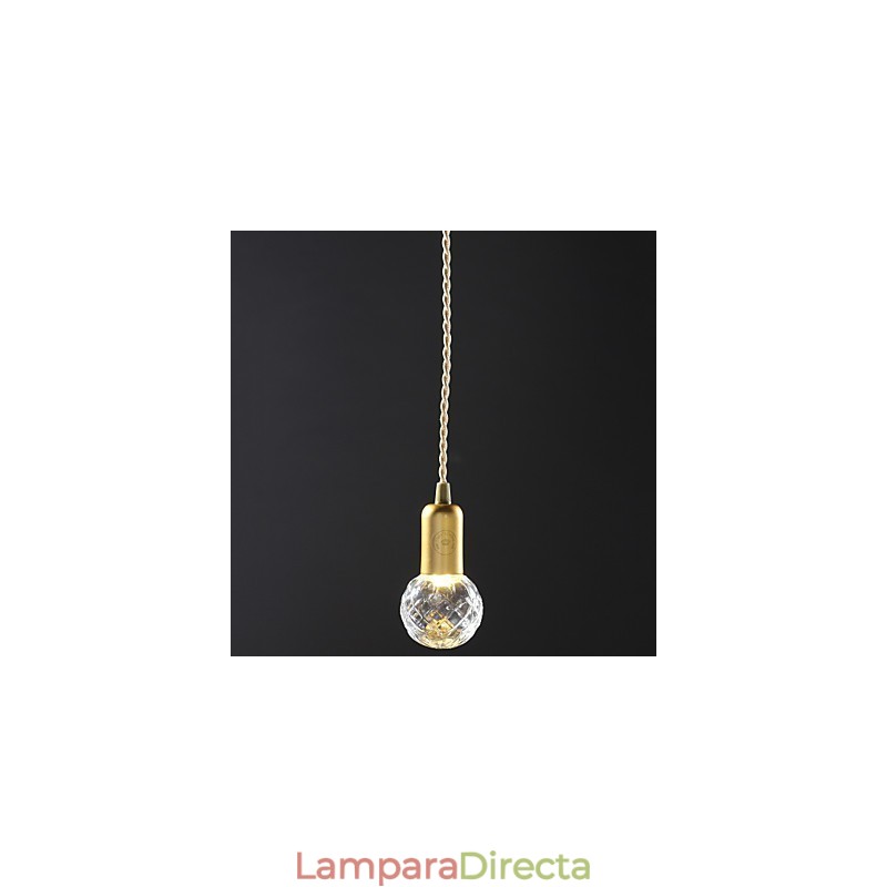Lámpara colgante moderna, contemporánea, estilo vintage mini, de metal dorado
