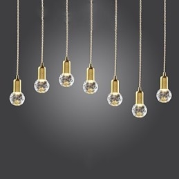 Lámpara colgante moderna, contemporánea, estilo vintage mini, de metal dorado