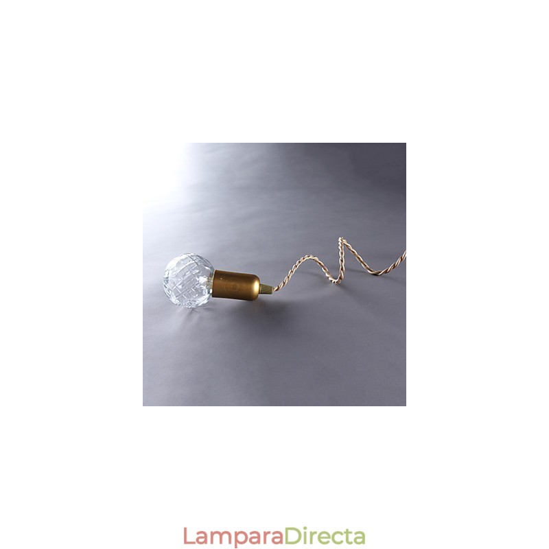 Lámpara colgante moderna, contemporánea, estilo vintage mini, de metal dorado