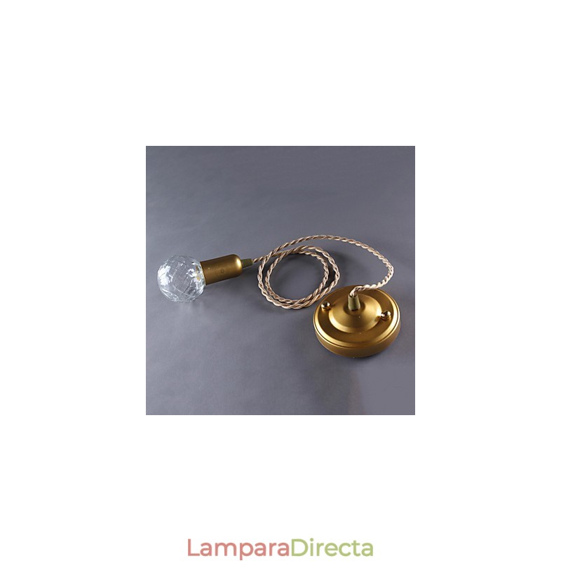 Lámpara colgante moderna, contemporánea, estilo vintage mini, de metal dorado