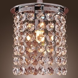Lámpara colgante moderna contemporánea de cristal en estilo mini, galvanizada