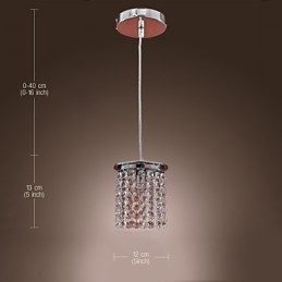 Lámpara colgante moderna contemporánea de cristal en estilo mini, galvanizada