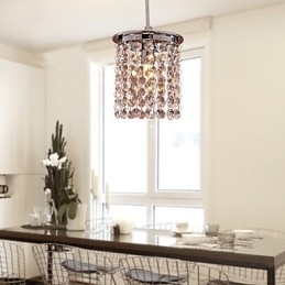 Lámpara colgante moderna contemporánea de cristal en estilo mini, galvanizada