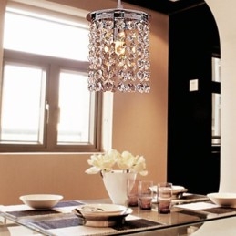 Lámpara colgante moderna contemporánea de cristal en estilo mini, galvanizada