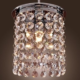 Lámpara colgante moderna contemporánea de cristal en estilo mini, galvanizada