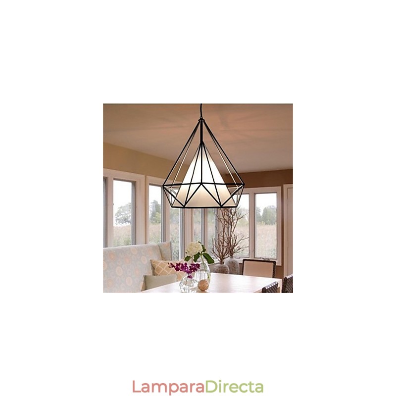 Colgante de diamante simple de una sola cabeza estilo retro americano