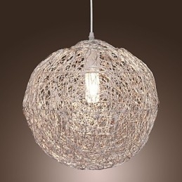 Lámpara colgante moderna y contemporánea estilo globo mini, cromada