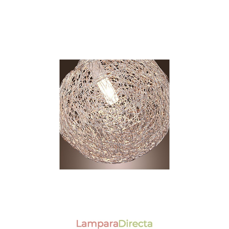 Lámpara colgante moderna y contemporánea estilo globo mini, cromada