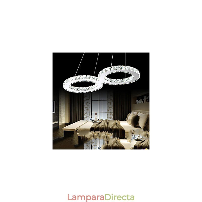 Lámpara colgante de techo de cristal, accesorios de iluminación