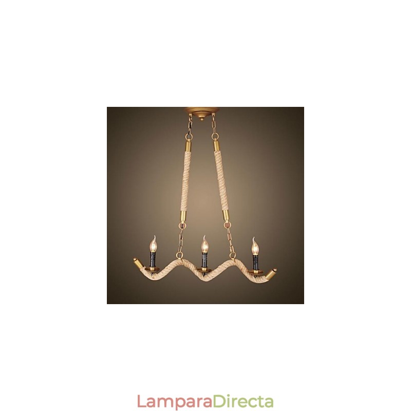 Lámpara colgante de metal de latón antiguo, estilo rústico, clásico, tradicional, estilo retro, estilo campestre