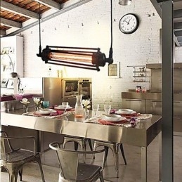 Lámpara colgante estilo loft retro, lámpara clásica vintage de metal estilo campestre.