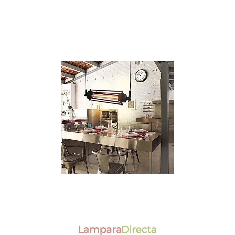 Lámpara colgante estilo loft retro, lámpara clásica vintage de metal estilo campestre.