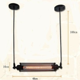 Lámpara colgante estilo loft retro, lámpara clásica vintage de metal estilo campestre.