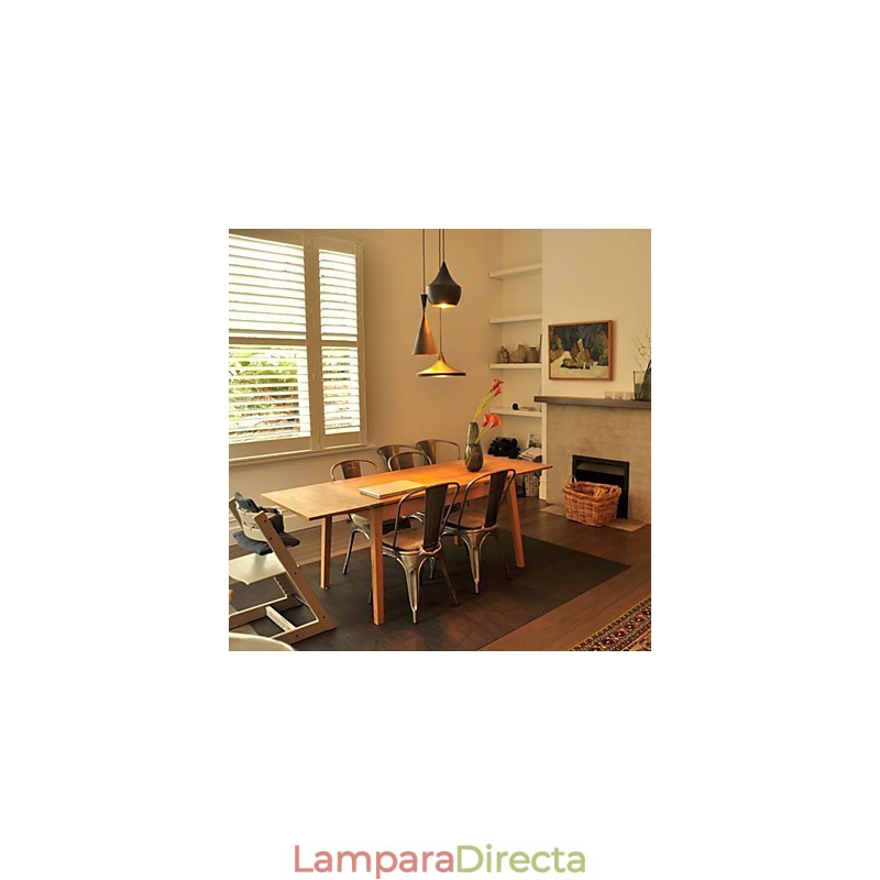 Lámpara colgante de metal con pintura estilo mini