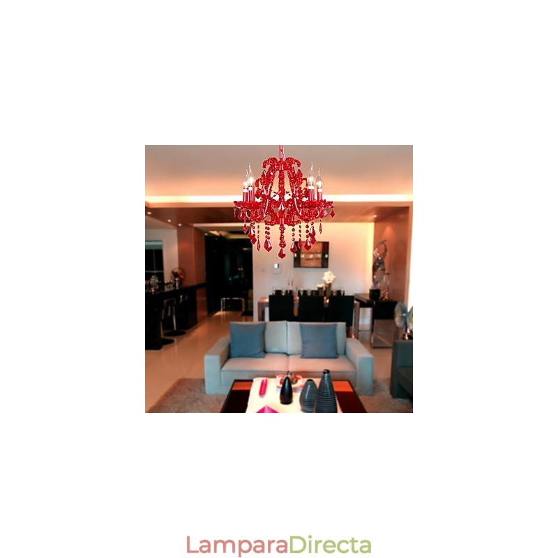 Lámpara de araña moderna contemporánea de metal cromado y cristal