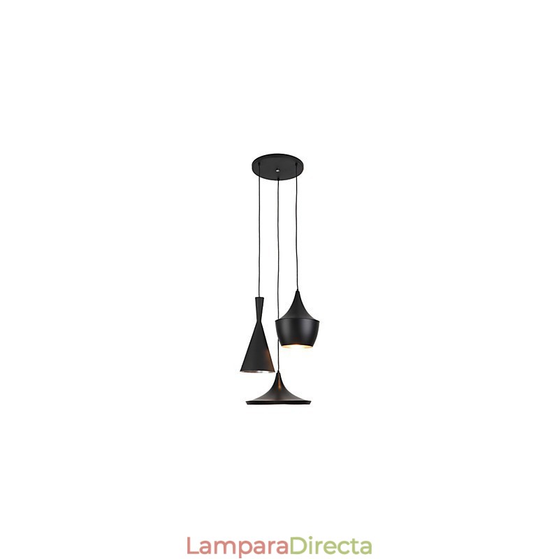 Lámpara colgante de metal con pintura estilo mini