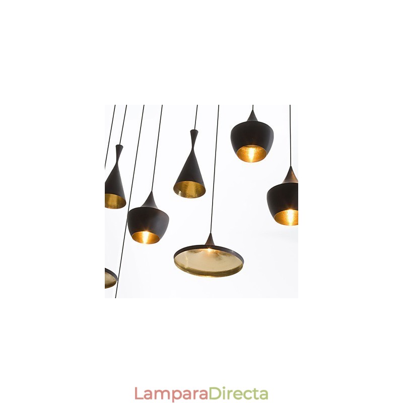 Lámpara colgante de metal con pintura estilo mini