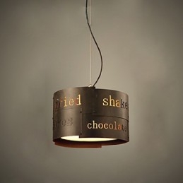 Lámpara colgante de tela creativa de estilo nórdico moderno LOFT, lámpara colgante de cafetería, luz colgante de 35 cm de diámetro.