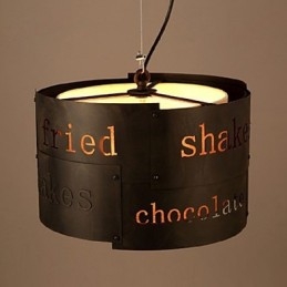 Lámpara colgante de tela creativa de estilo nórdico moderno LOFT, lámpara colgante de cafetería, luz colgante de 35 cm de diámetro.