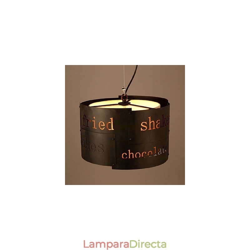 Lámpara colgante de tela creativa de estilo nórdico moderno LOFT, lámpara colgante de cafetería, luz colgante de 35 cm de diámetro.