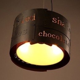Lámpara colgante de tela creativa de estilo nórdico moderno LOFT, lámpara colgante de cafetería, luz colgante de 35 cm de diámetro.