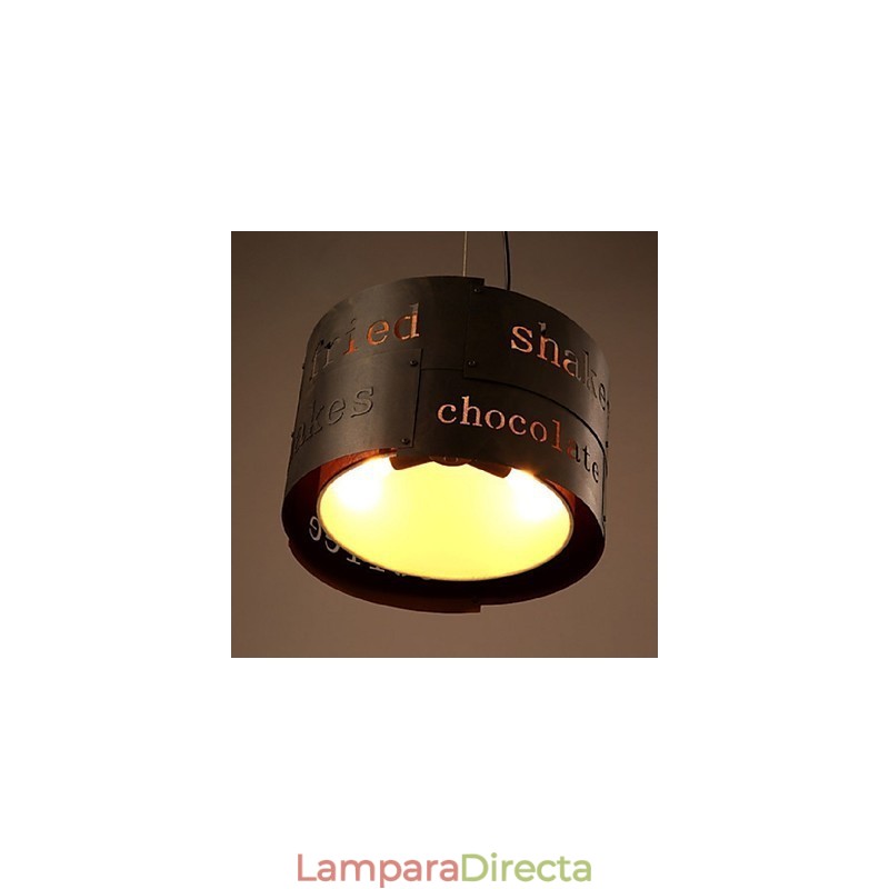 Lámpara colgante de tela creativa de estilo nórdico moderno LOFT, lámpara colgante de cafetería, luz colgante de 35 cm de diámetro.