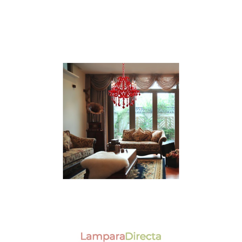 Lámpara de araña moderna contemporánea de metal cromado y cristal